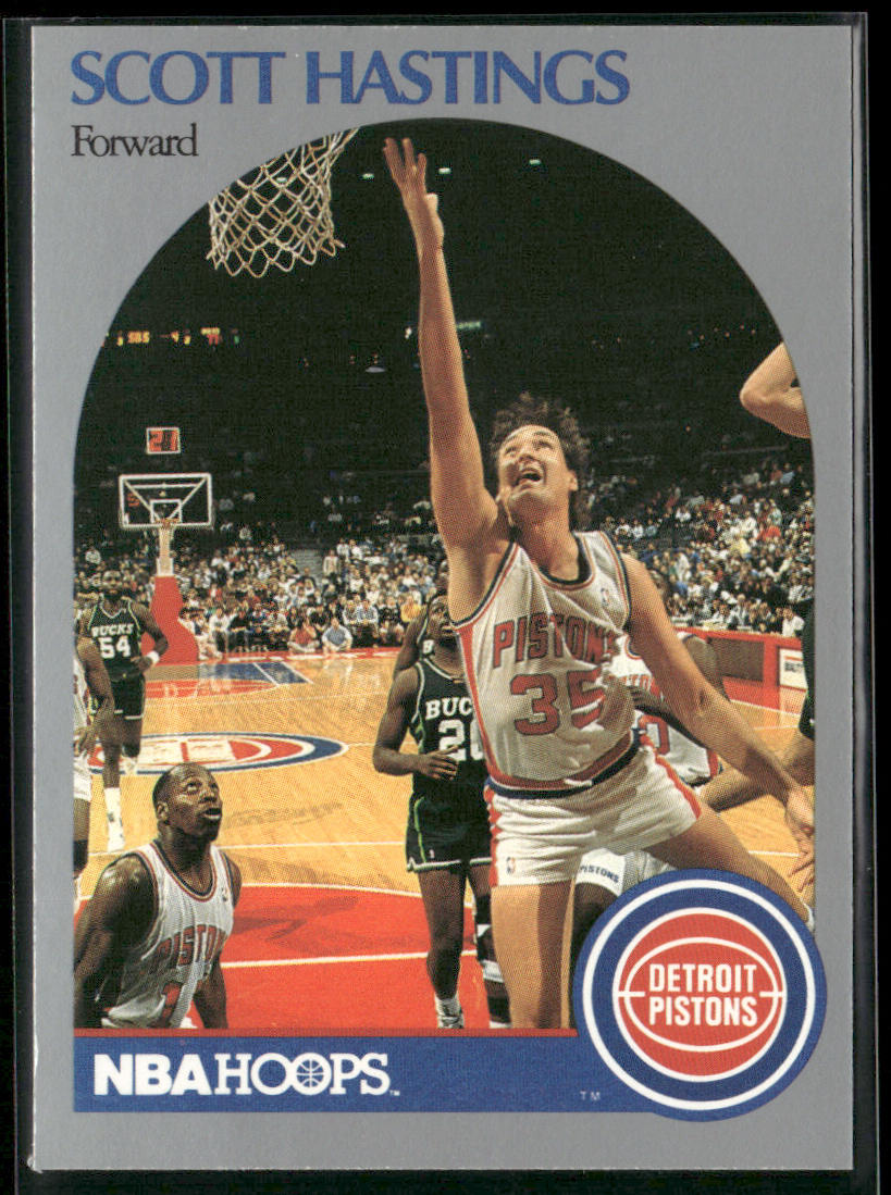 Scott Hastings 1990-91 Hoops #105 Detroit Pistons