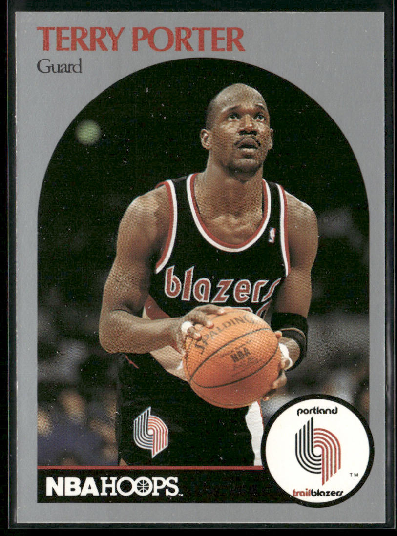 Terry Porter 1990-91 Hoops #249a Portland Trail Blazers