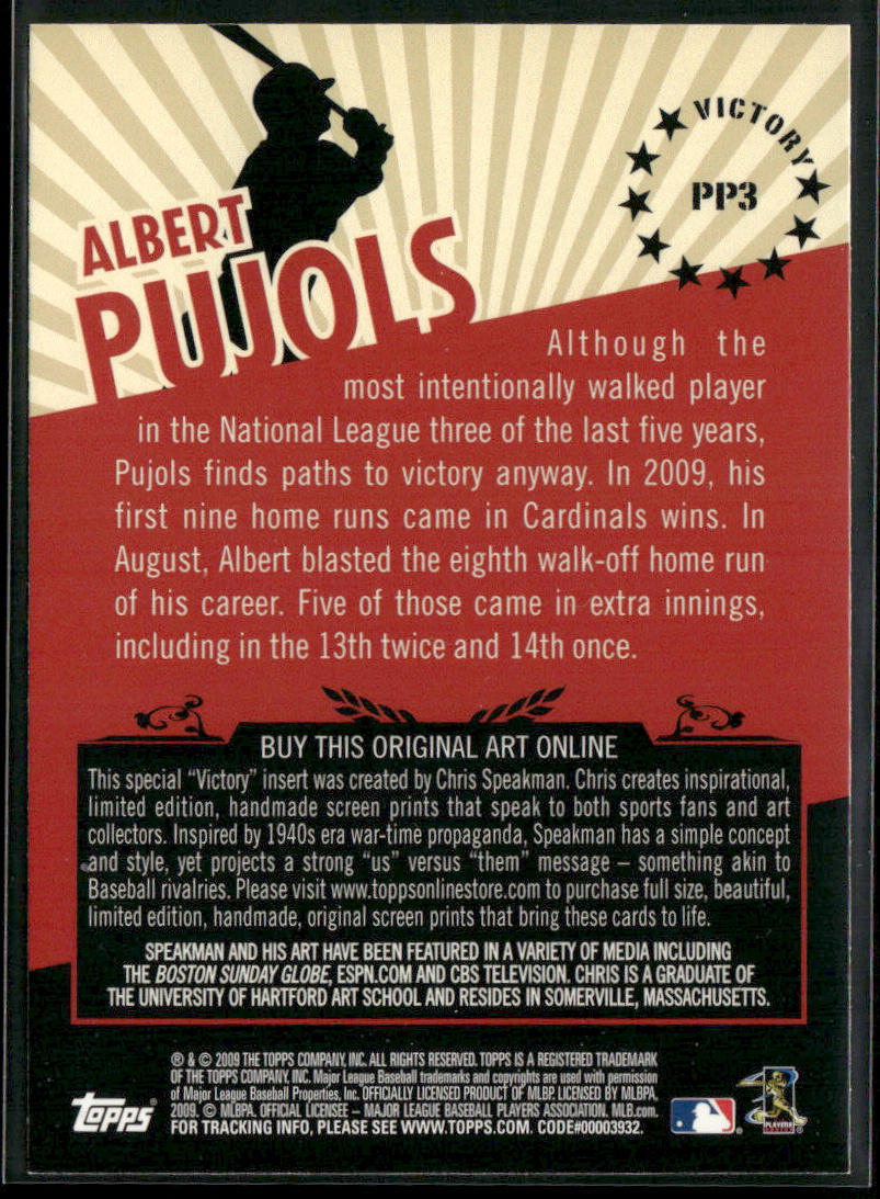 Albert Pujols 2009 Topps Updates & Highlights Propaganda #PP3 Cardinals