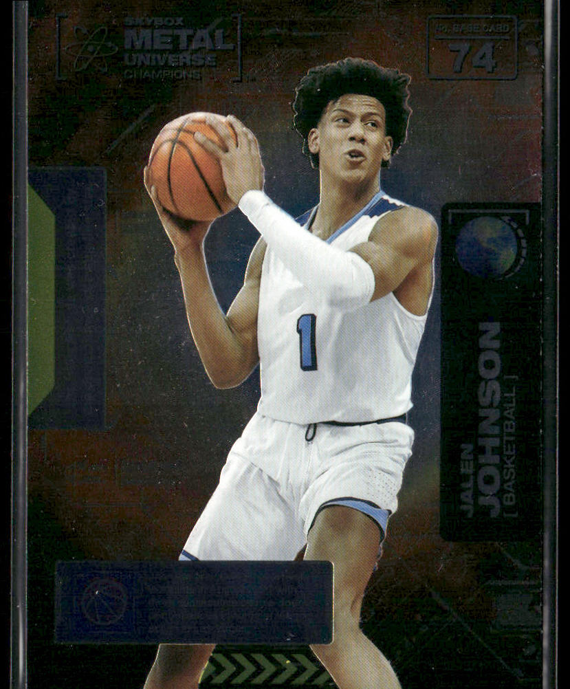 Jalen Johnson 2021 SkyBox Metal Universe Champions #74 front