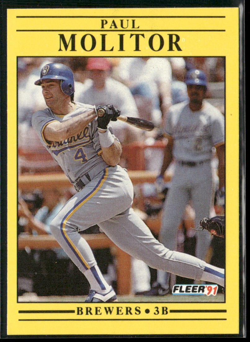 Paul Molitor 1991 Fleer #591 Milwaukee Brewers