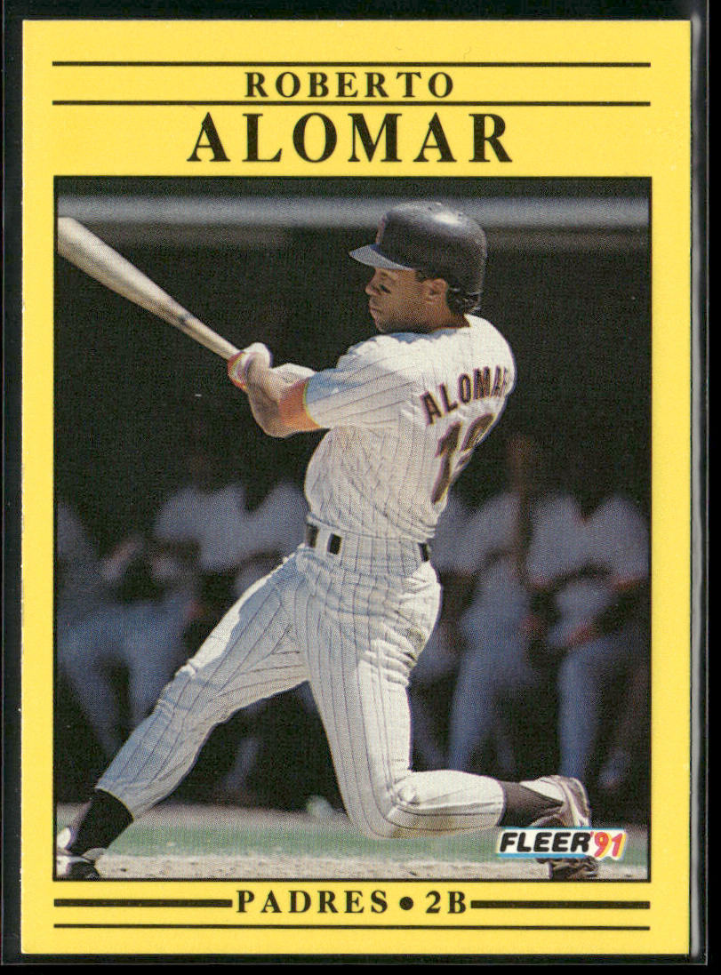 Roberto Alomar 1991 Fleer #523b San Diego Padres