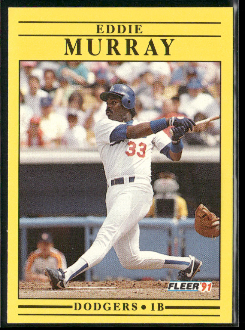 Eddie Murray 1991 Fleer #214 Los Angeles Dodgers front