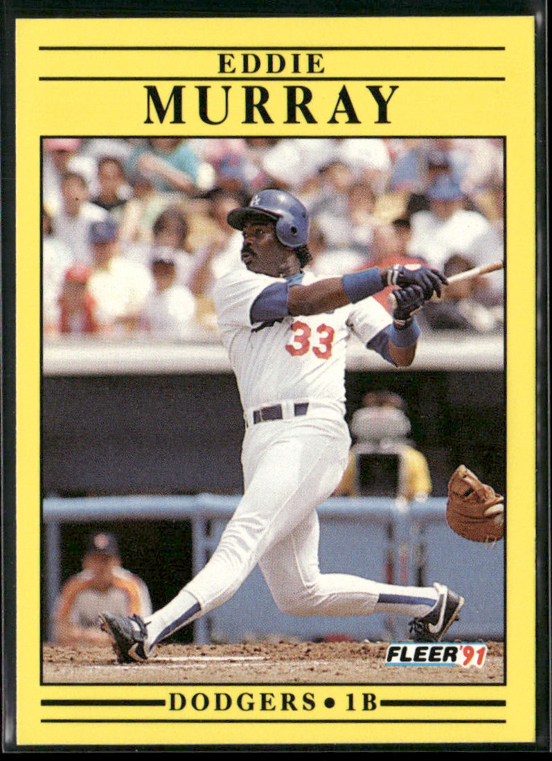 Eddie Murray 1991 Fleer #214 Los Angeles Dodgers front