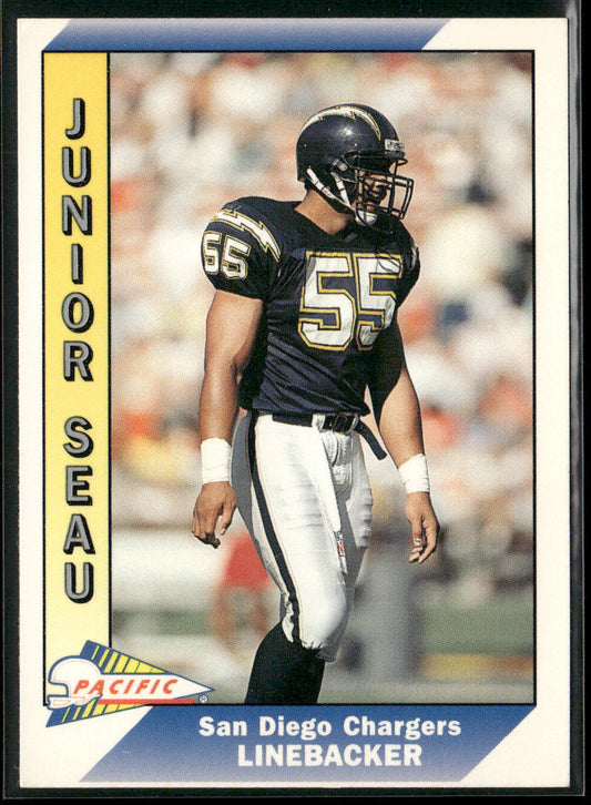 Junior Seau 1991 Pacific #451 San Diego Chargers front