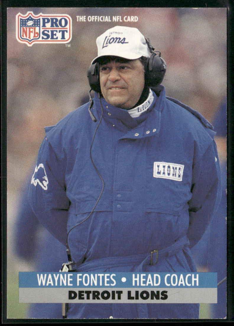 Wayne Fontes 1991 Pro Set #153 Detroit Lions front