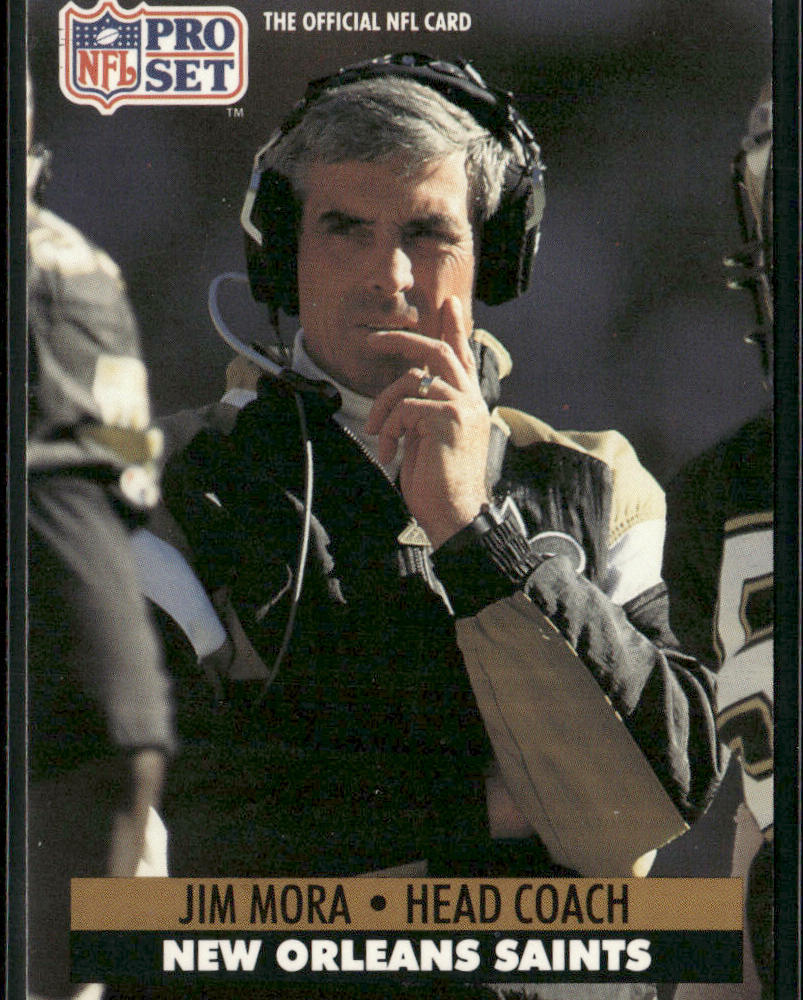Jim Mora 1991 Pro Set #243 New Orleans Saints