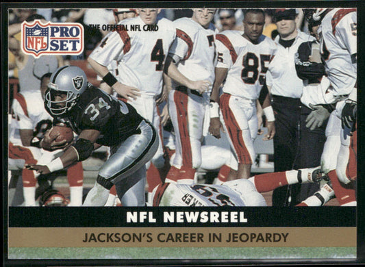 Jackson's Career in Jeopardy 1991 Pro Set #346 Los Angeles Raiders front