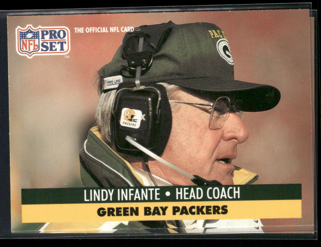 Lindy Infante 1991 Pro Set #162 Green Bay Packers front