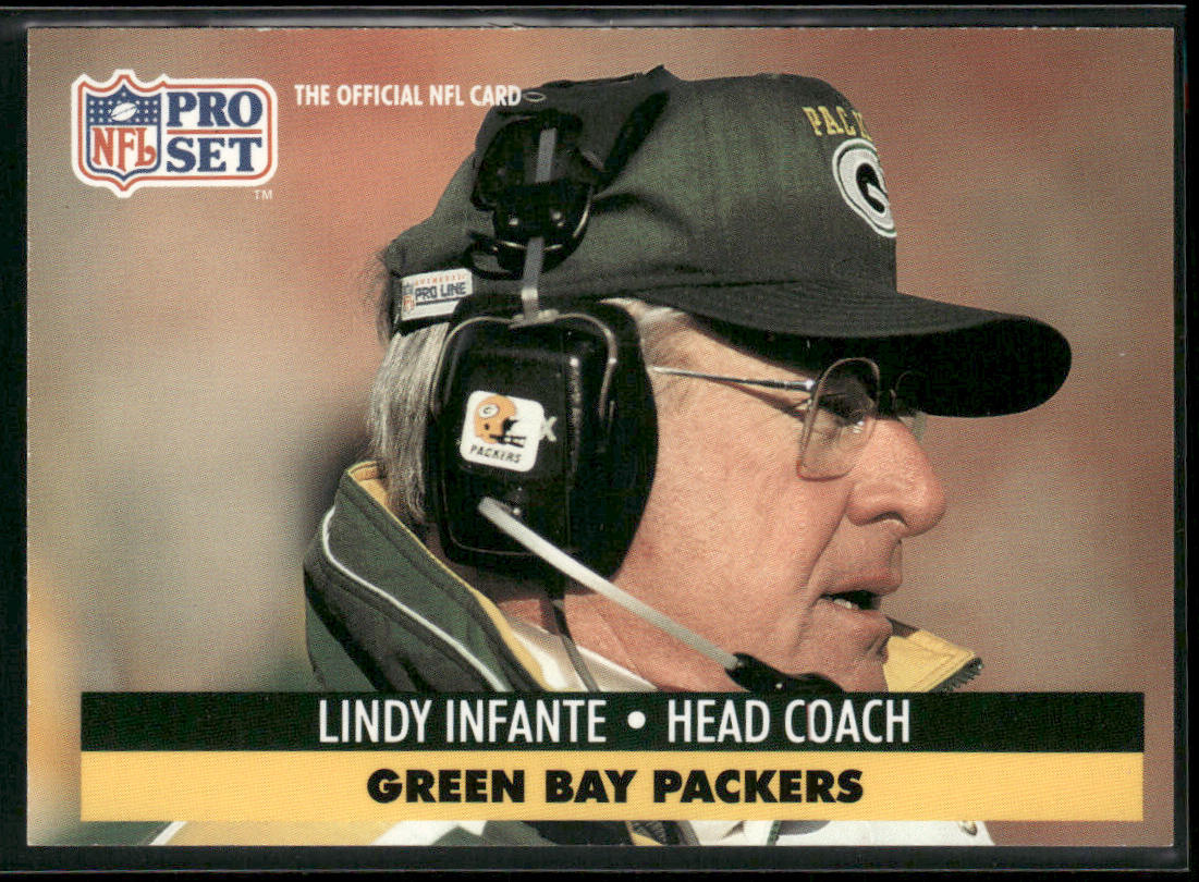Lindy Infante 1991 Pro Set #162 Green Bay Packers front