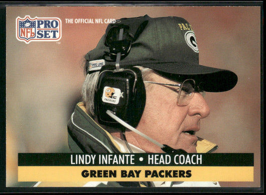 Lindy Infante 1991 Pro Set #162 Green Bay Packers front