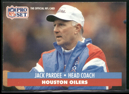 Jack Pardee 1991 Pro Set #171 Houston Oilers front