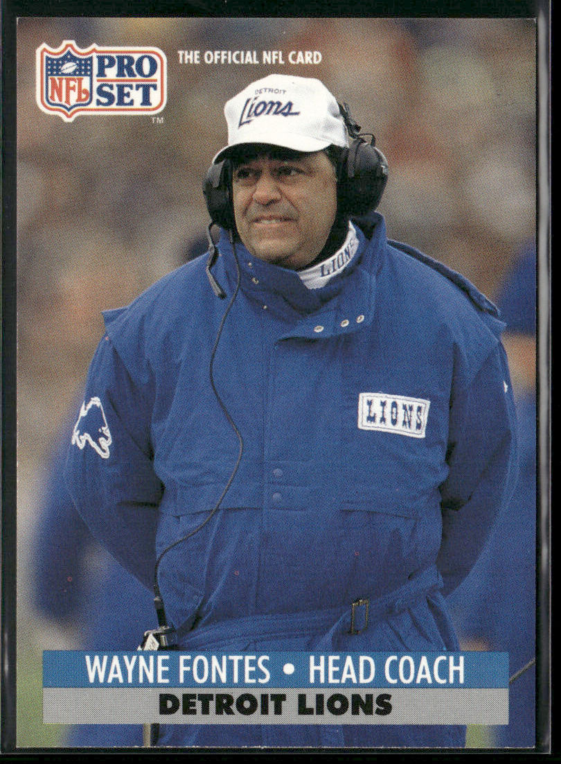 Wayne Fontes 1991 Pro Set #153 Detroit Lions front