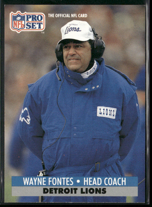 Wayne Fontes 1991 Pro Set #153 Detroit Lions front
