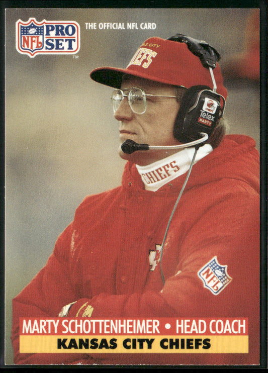 Marty Schottenheimer 1991 Pro Set #189 Kansas City Chiefs front