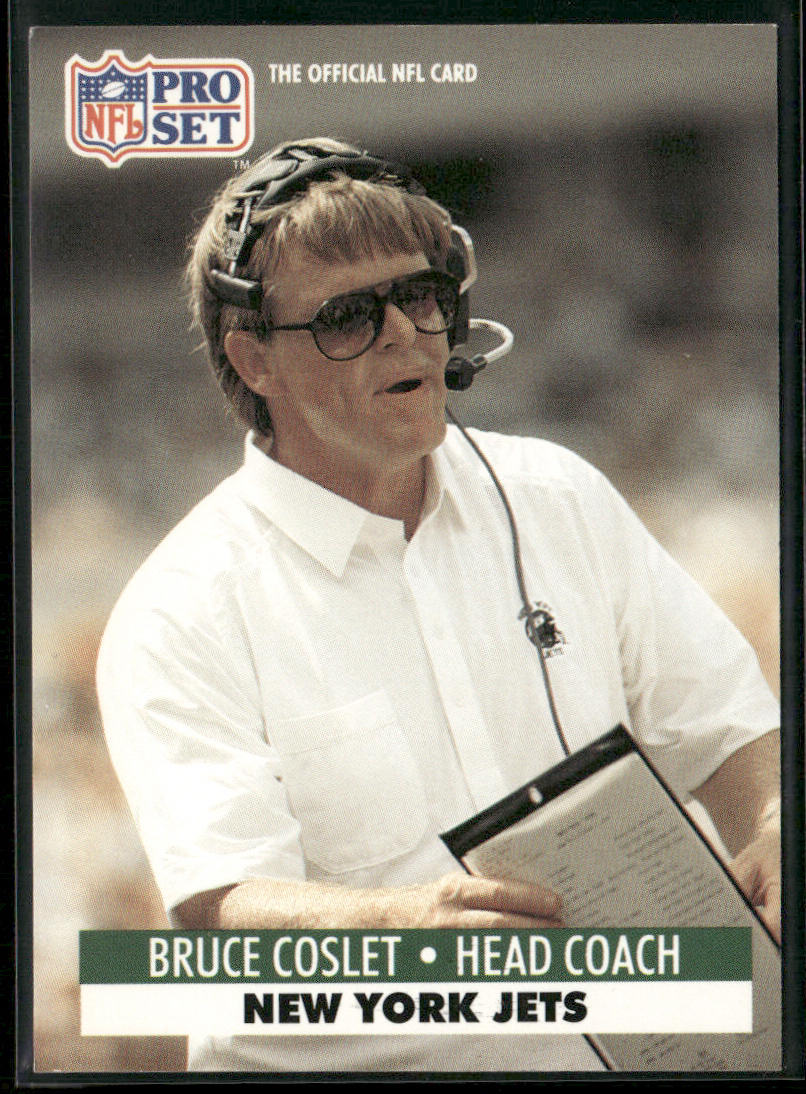 Bruce Coslet 1991 Pro Set #252 New York Jets front