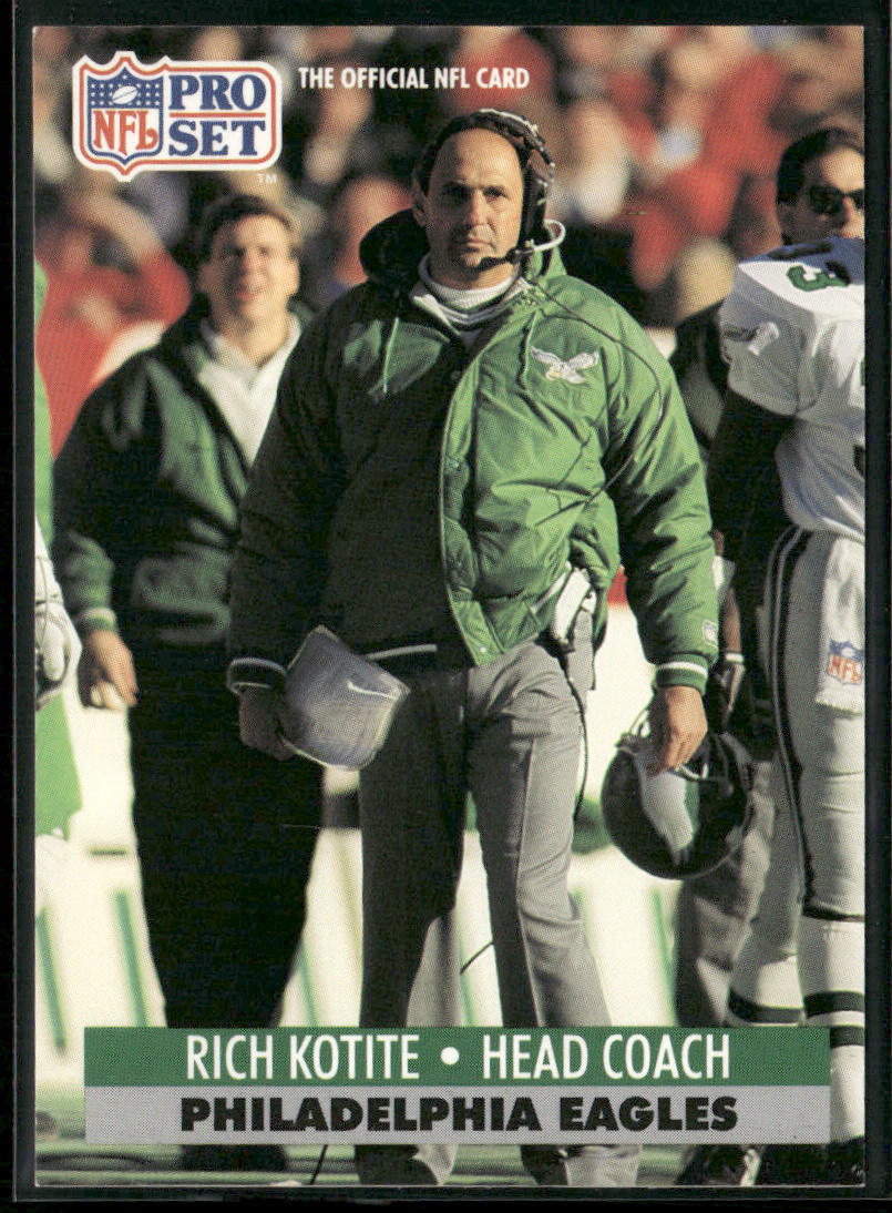 Rich Kotite 1991 Pro Set #261 Philadelphia Eagles front