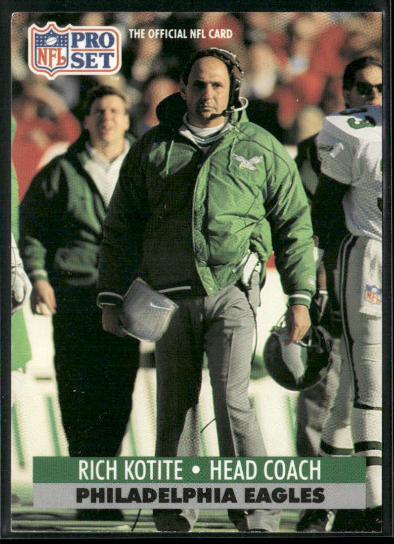 Rich Kotite 1991 Pro Set #261 Philadelphia Eagles front