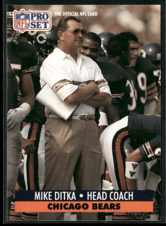 Mike Ditka 1991 Pro Set #108 Chicago Bears front