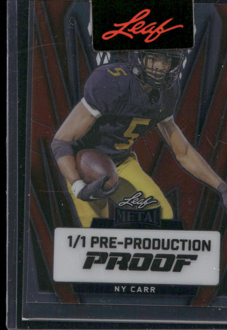 Ny Carr 2024 Leaf Metal Clear Red Pre-Production Proofs #NNO SN