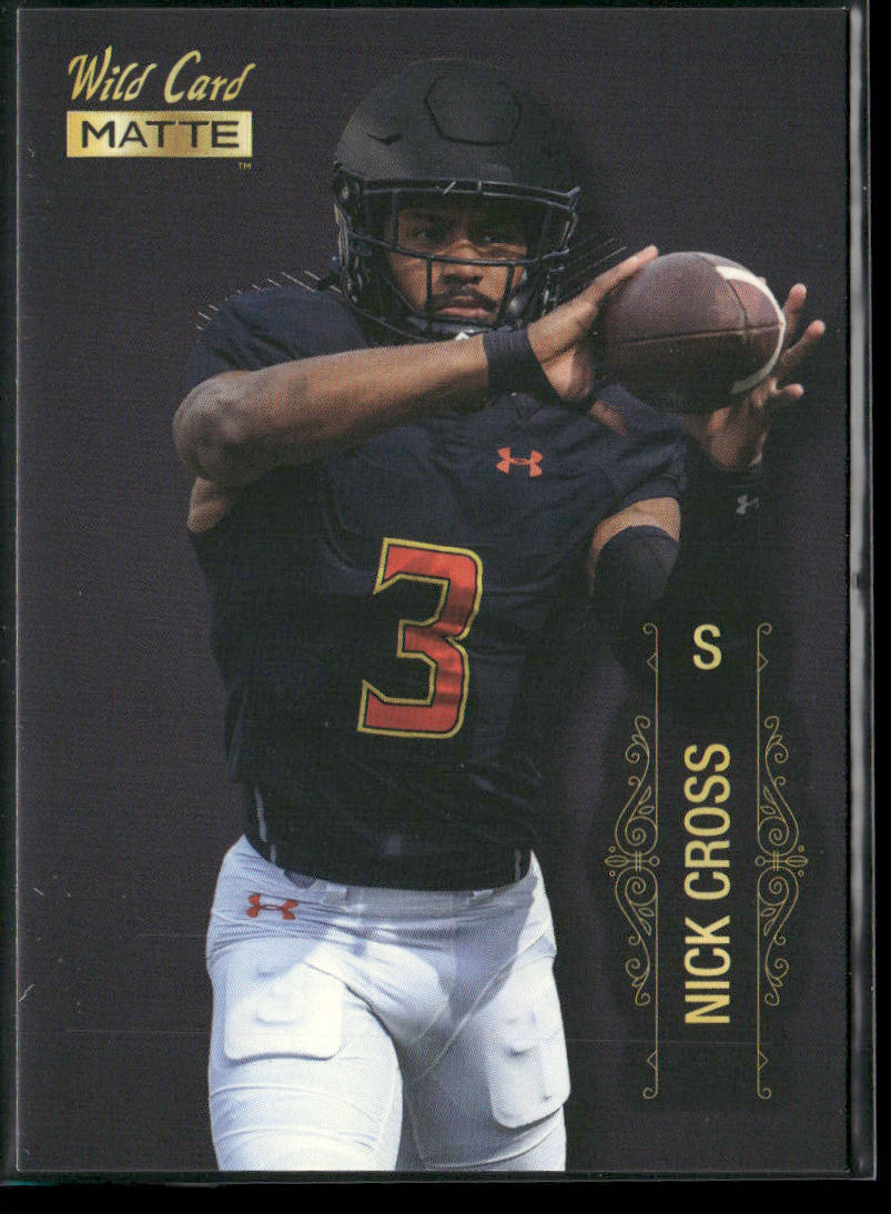 Nick Cross 2022 Wild Card Matte Black #MB-122 Maryland Terrapins