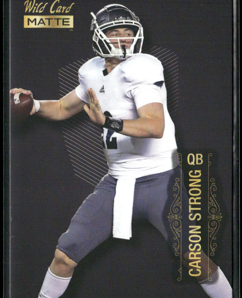 Carson Strong 2022 Wild Card Matte Black #MB-12 Nevada Wolf Pack
