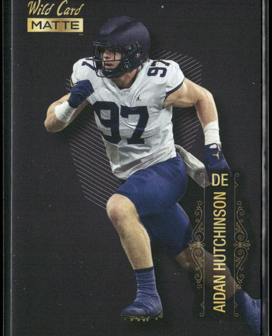 Aidan Hutchinson 2022 Wild Card Matte #MB-2 Michigan Wolverines
