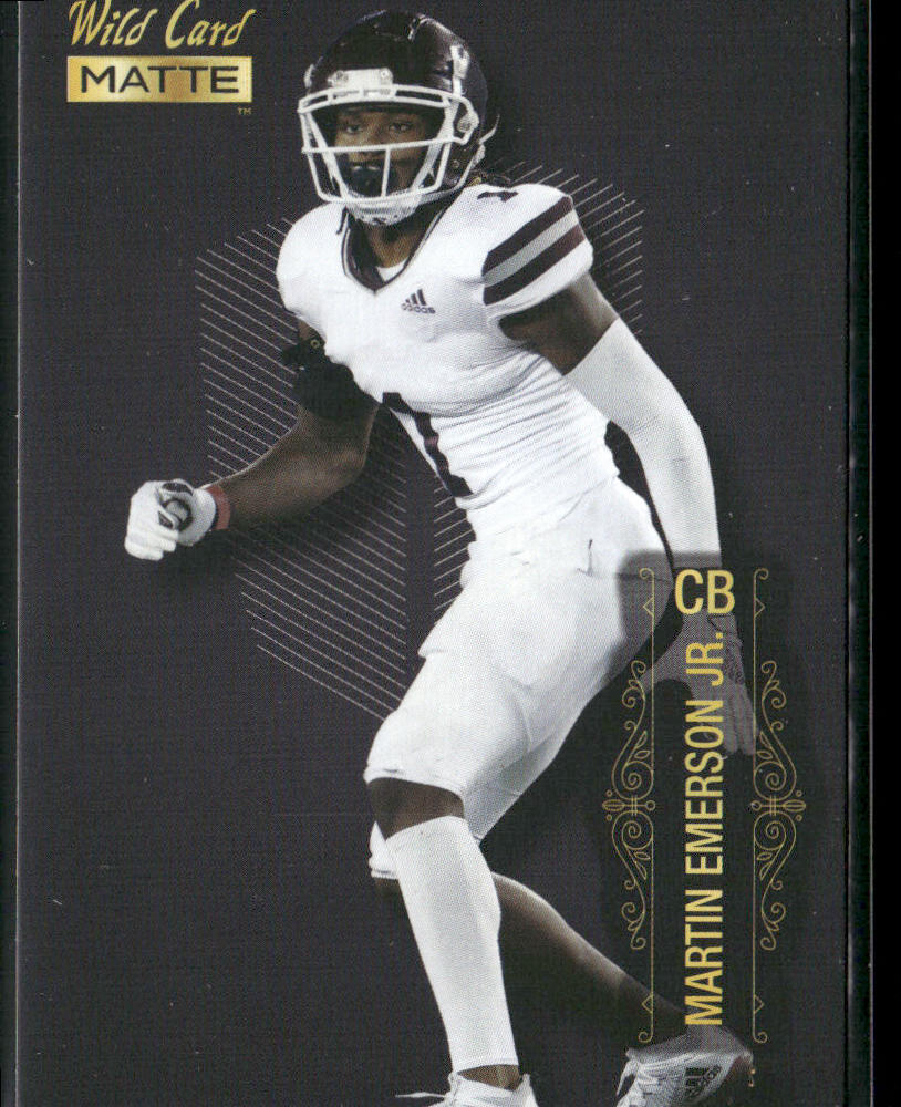 Martin Emerson Jr. 2022 Wild Card Matte #MB-82 Mississippi State Bulldogs