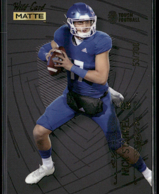 Nick Starkel 2022 Wild Card Matte Touch Football Black Pattern One #MB-118 SN