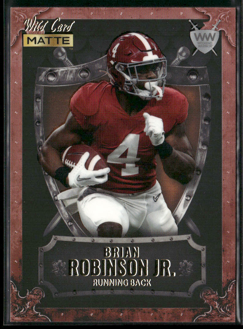 Brian Robinson Jr. 2022 Wild Card Matte Weekend Warrior Crimson/Black/Orange