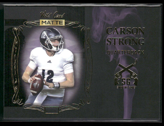 Carson Strong 2022 Wild Card Matte - Black Smoking Guns Black/Purple #SG-10 SN
