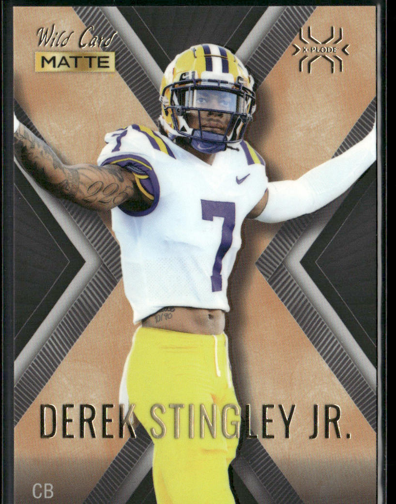 Derek Stingley Jr. 2022 Wild Card Matte X-Plode Black/Light Orange X #MXP-11 LS