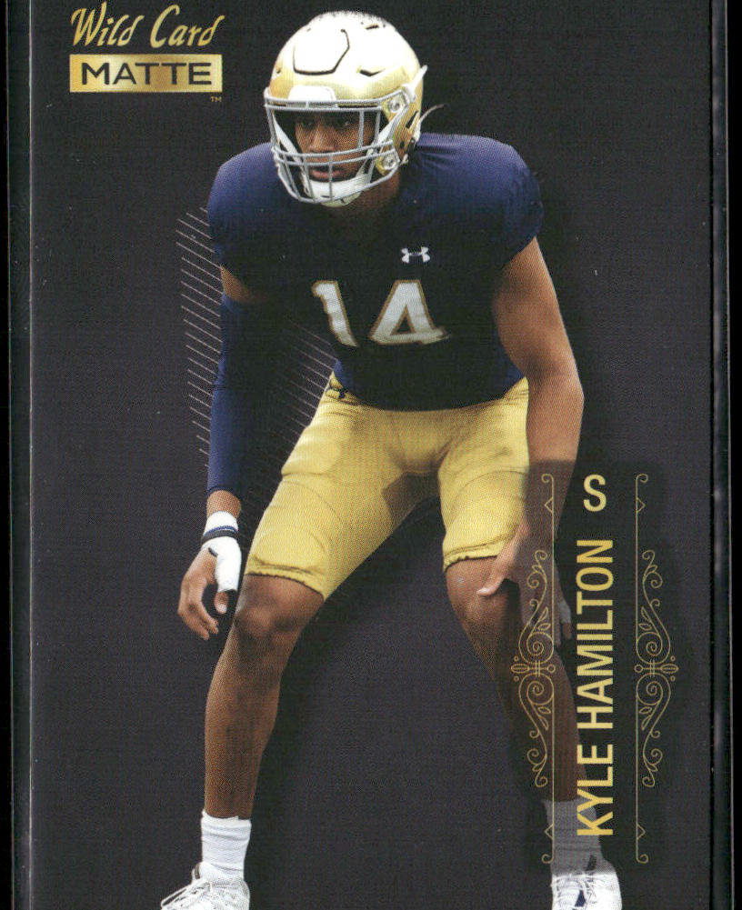 Kyle Hamilton 2022 Wild Card Matte Black #MB-76 Notre Dame Fighting Irish