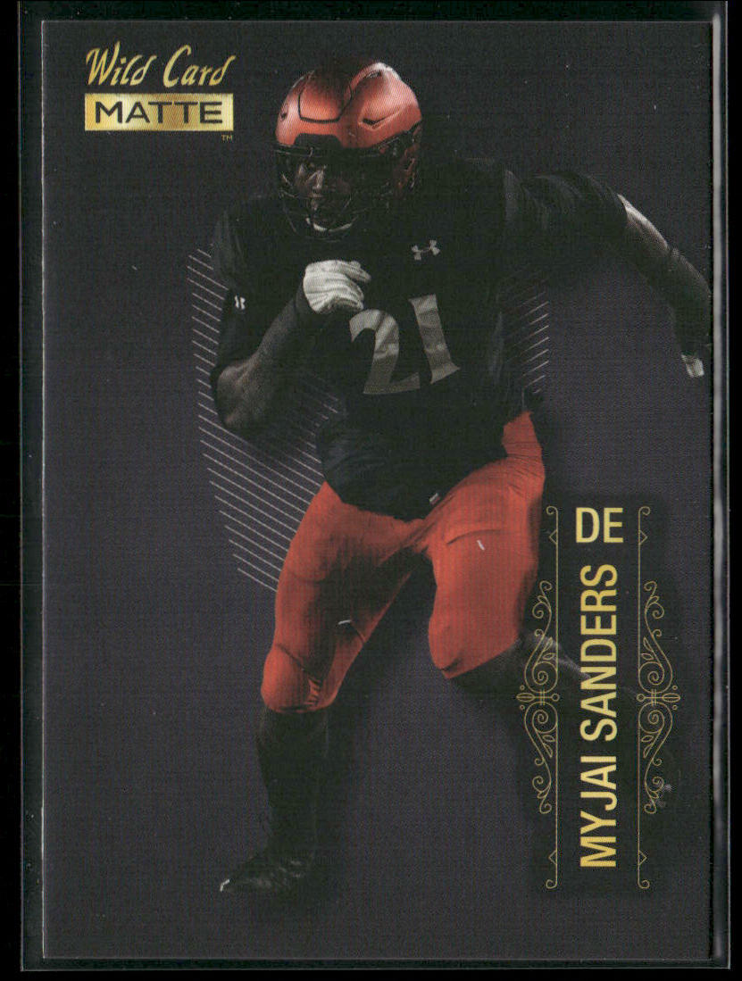 Myjai Sanders 2022 Wild Card Matte Black #MB-86 Cincinnati Bearcats