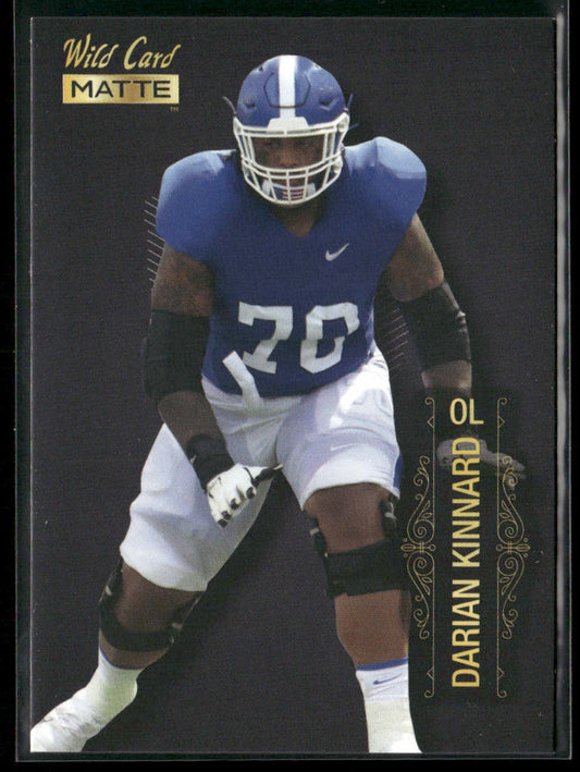 Darian Kinnard 2022 Wild Card Matte Black #MB-26 Kentucky Wildcats