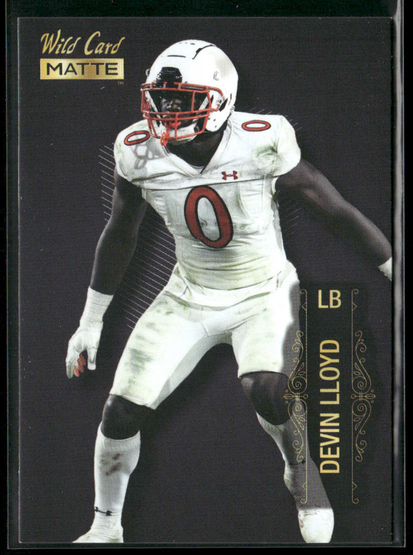 Devin Lloyd 2022 Wild Card Matte Black #MB-36 Utah Utes