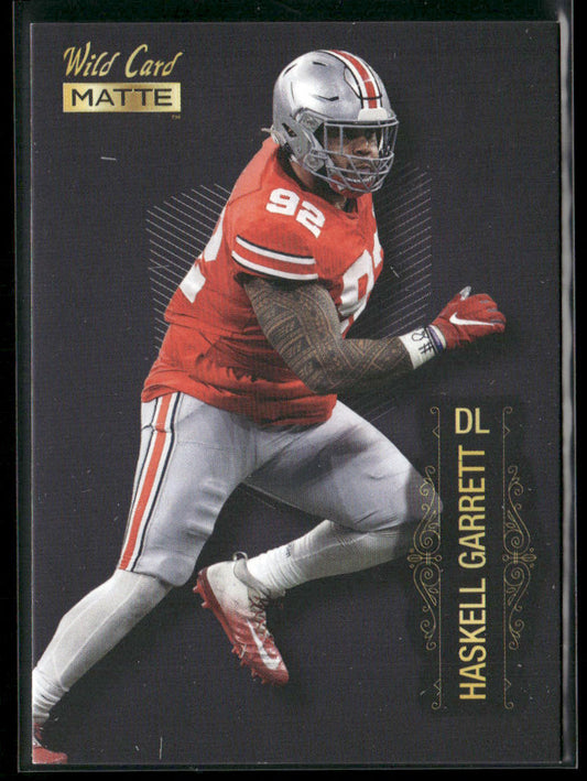 Haskell Garrett 2022 Wild Card Matte Black #MB-46 Ohio State Buckeyes