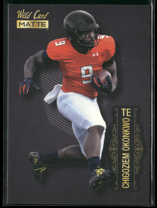 Chigoziem Okonkwo 2022 Wild Card Matte Black #MB-126 Maryland Terrapins front