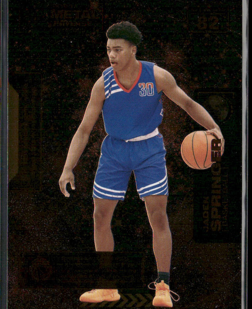 Jaden Springer 2021 SkyBox Metal Universe Champions #82 front