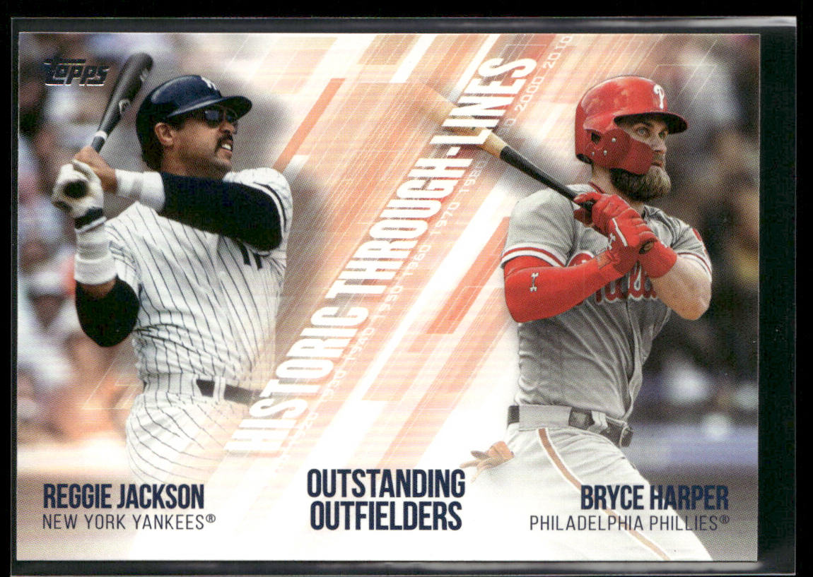 Reggie Jackson / Bryce Harper 2019 Topps Historic Through Lines 5x7 #HTL-16