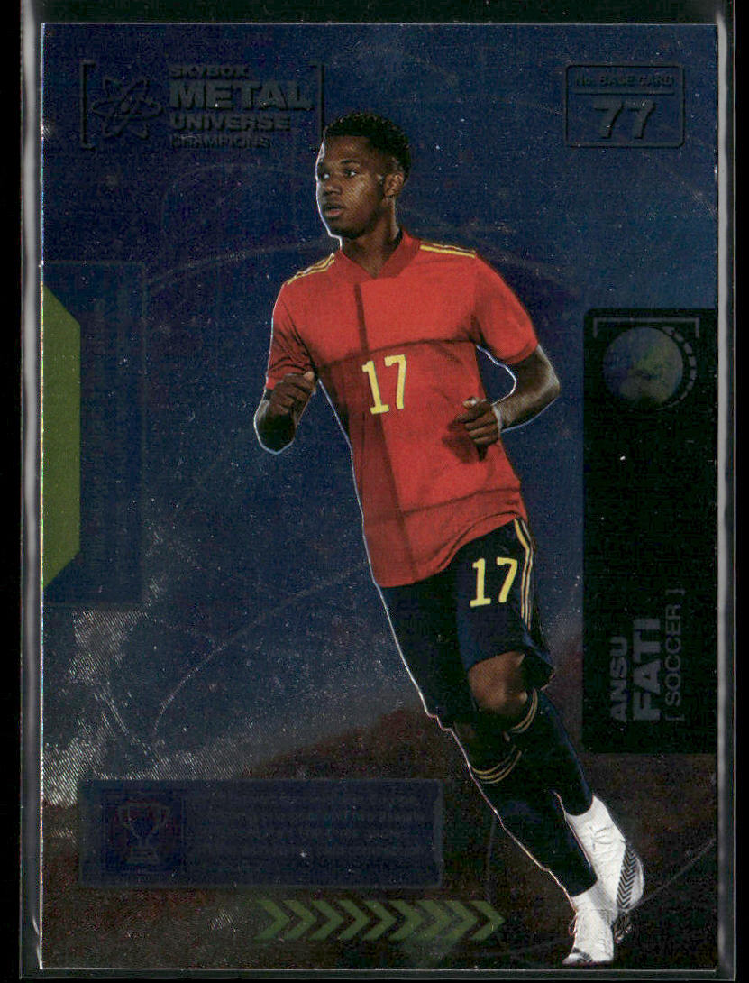 Ansu Fati 2021 SkyBox Metal Universe Champions #77 front
