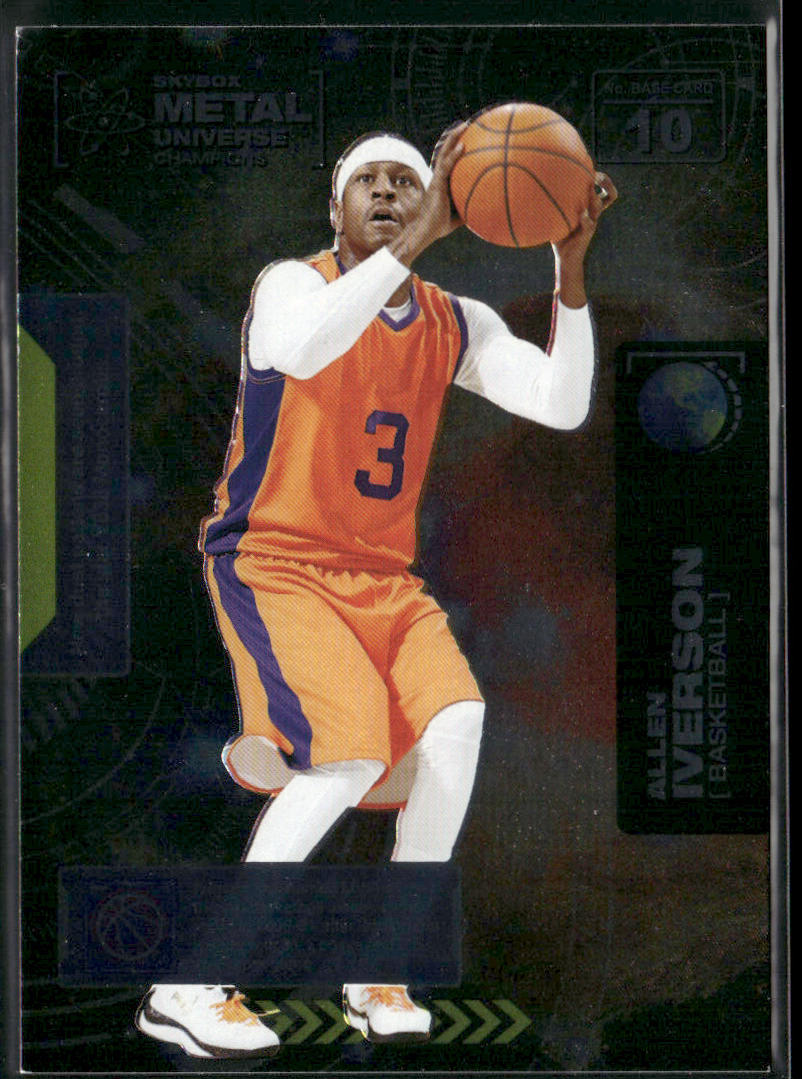 Allen Iverson 2021 SkyBox Metal Universe Champions #10 front