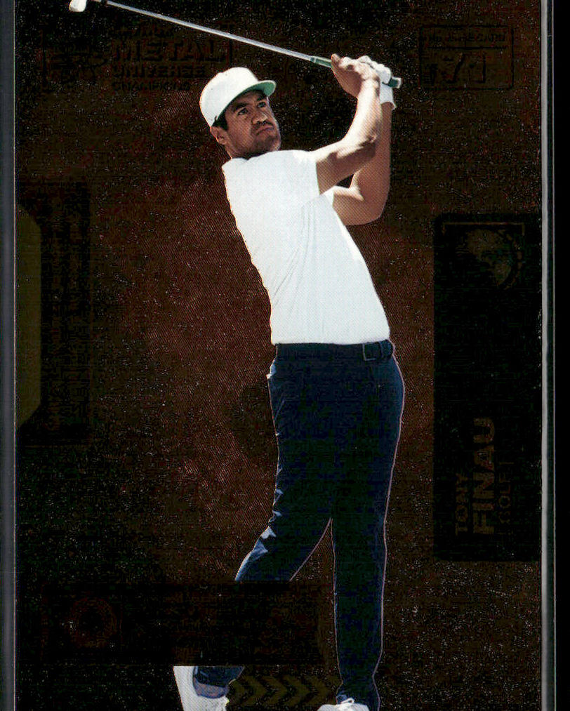 Tony Finau 2021 SkyBox Metal Universe Champions #71 RC front