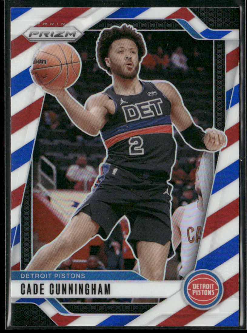 Cade Cunningham 2024-25 Panini Prizm Prizms Red White and Blue #41 Pistons