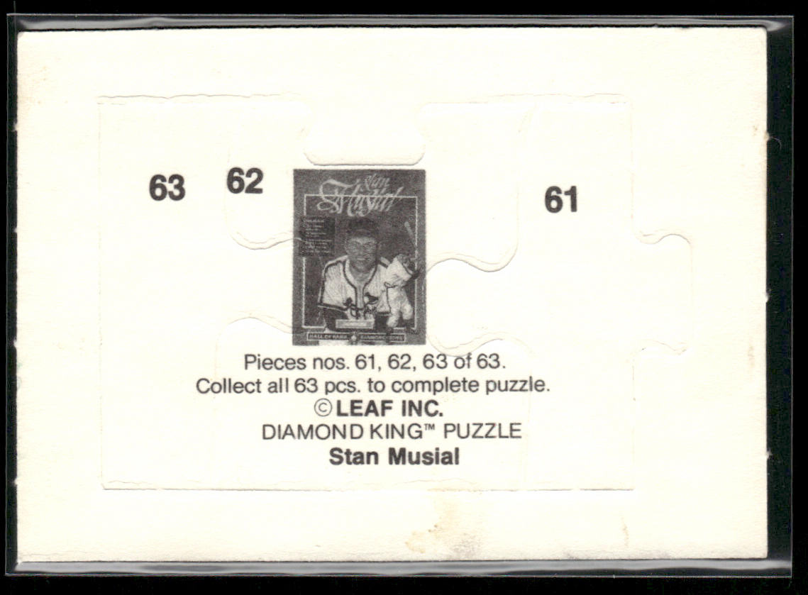 Stan Musial 1988 Donruss Stan Musial Puzzle #61-63 St. Louis Cardinals