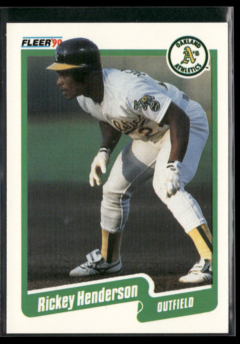 Rickey Henderson 1990 Fleer #10 Oakland Athletics front