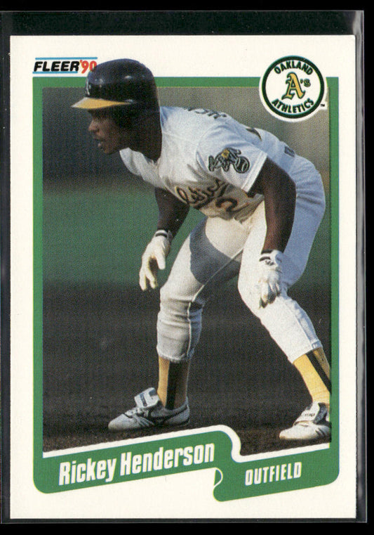 Rickey Henderson 1990 Fleer #10 Oakland Athletics front
