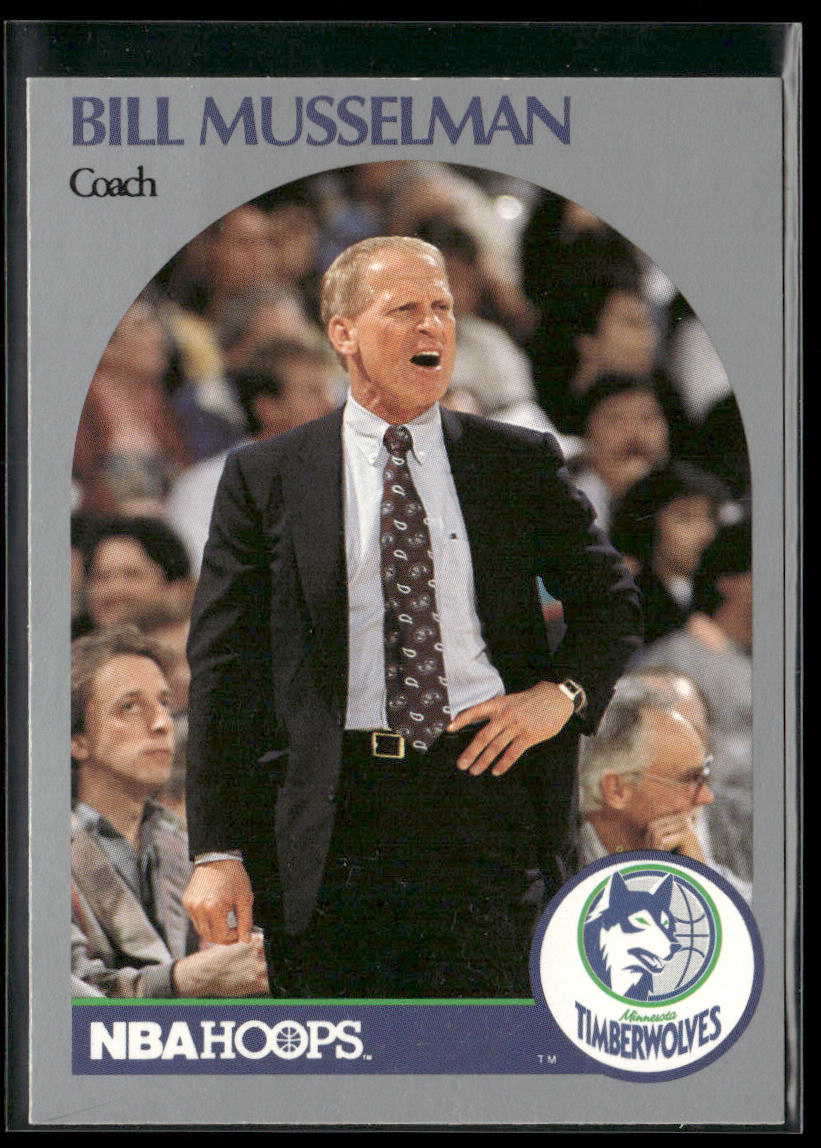 Bill Musselman 1990-91 Hoops #320 Minnesota Timberwolves