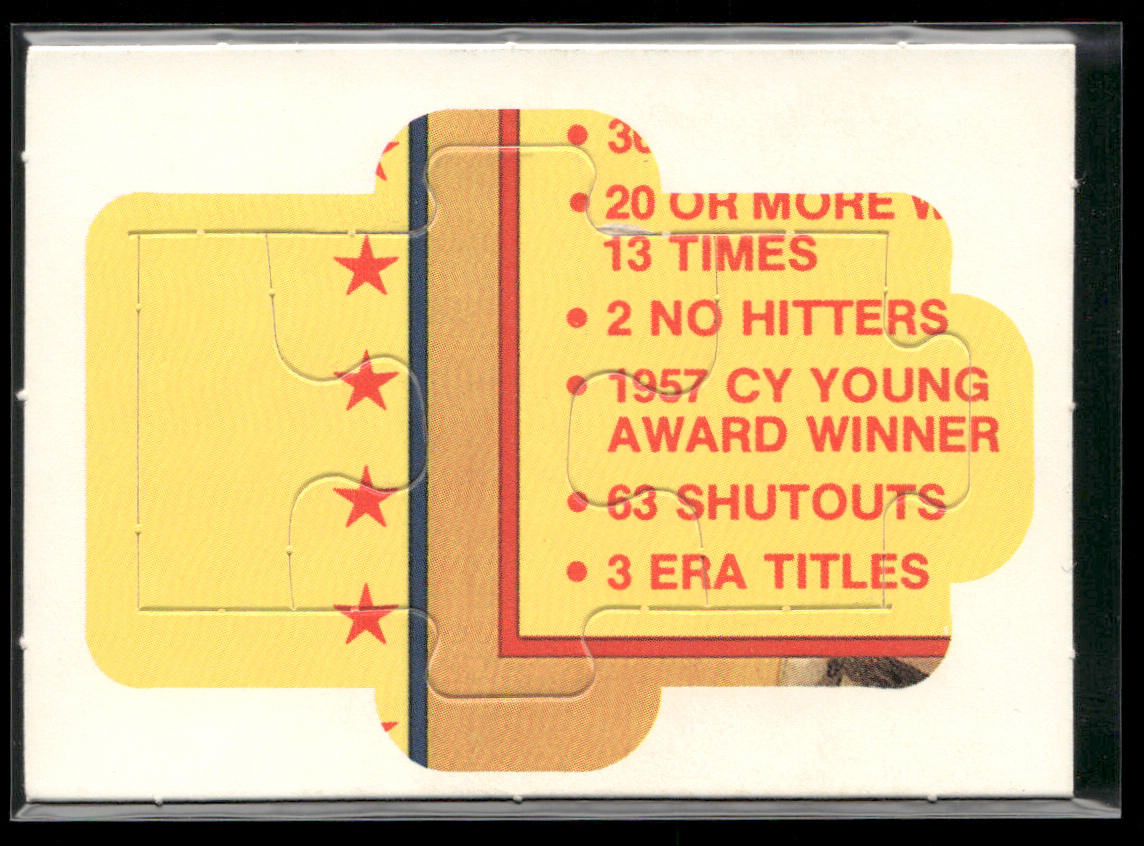 Warren Spahn 1989 Donruss Warren Spahn Puzzle #46-48 Milwaukee Braves