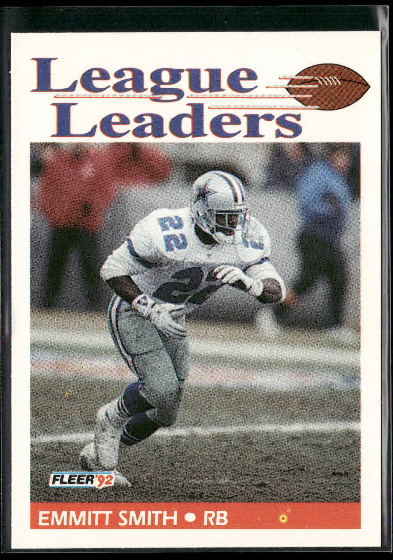 Emmitt Smith 1992 Fleer #453 Dallas Cowboys front